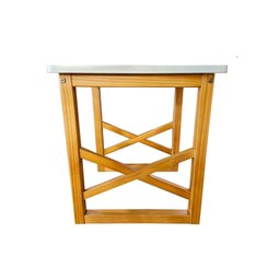Mesa Quadrada Centro Sala Apoio Sofá Mesinha Madeira Branco. - 3