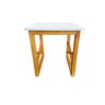 Mesa Quadrada Centro Sala Apoio Sofá Mesinha Madeira Branco. - 2