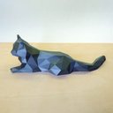 Ver imagem 2 de Gato 28 Cm De Comprimento - Estatueta - Decoração - Toque 3D:Cinza