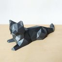 Ver imagem 1 de Gato 28 Cm De Comprimento - Estatueta - Decoração - Toque 3D:Cinza
