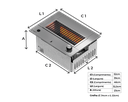 Ver imagem 2 de Churrasqueira a Gas de Embutir Dxx201 Slim Dinoxx Grelha Uruguaia em Inox - Glp