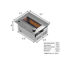 Ver imagem 2 de Churrasqueira a Gas de Embutir Dxx201 Slim Dinoxx Grelha Uruguaia em Inox - Glp