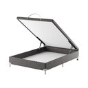 Ver imagem 2 de Base Box Baú Casal Spubio Spu + Incofal Marrom 138x188x40cm