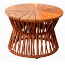 Ver imagem 1 de Mesa Monza de Corda Náutica Tampo Madeira em Alumínio Trama Original