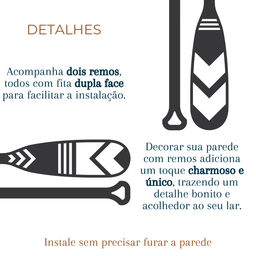 Remo Decorativo de Mdf Kit com 2 Remos - 4