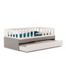 Cama Juvenil Lara Solteiro com Cama Auxiliar Branco e Cinza - Baby Mobília - 2