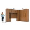 Guarda-roupa Modulado Casal Completo 4 Peças 8 Portas 5 Gavetas com Maleiro Smart Plus - 3