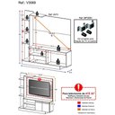 Ver imagem 6 de Estante Com Suporte Tv 55'' Denver Multimóveis V3069 Madeirada/Preta Duna/Preto