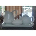 Ver imagem 7 de Jogo Café e Chá, Bandeja + Bule Chaleira 400ml + Açucareiro barquinha 100ml + Jarra Leiteira 740ml -