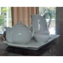 Ver mais imagens de Jogo Café e Chá, Bandeja + Bule Chaleira 400ml + Açucareiro barquinha 100ml + Jarra Leiteira 740ml -