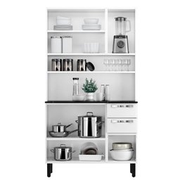 Armário de Cozinha Aço Compacto 105cm 6 Portas 2 Gavetas Itatiaia Pratika Branco - 3