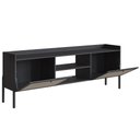 Ver imagem 5 de Rack para Sala Bancada de Tv 70 Pol 183cm Arlo Nero/preto - Mpozenato