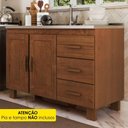 Ver imagem 7 de Balcao para Pia 2 Portas 120 Cm Madeira Macica Taeda 1241c Castanho Festra