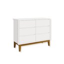 Ver imagem 5 de Quarto de Bebê Guarda Roupa Classic + Cômoda 6 Gavetas Madeira Branco Fosco