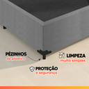 Ver imagem 6 de Cama Box Solteiro 0,88m com 38cm de Altura Suede Prince Cinza