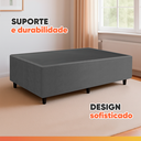 Ver imagem 5 de Cama Box Solteiro 0,88m com 38cm de Altura Suede Prince Cinza