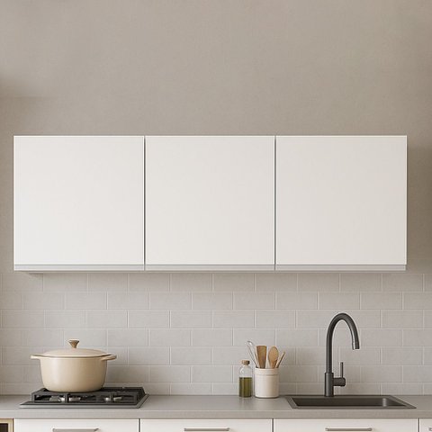 Armário Cozinha Aéreo 120cm 3 Portas Leticia Branco A01 - D’Rossi