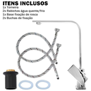 Ver imagem 6 de Torneira Misturador Moderna Slim 360º Cozinhas e Lavabos Alta Inox