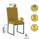 Ver imagem 4 de Kit 4 Cadeiras para Mesa de Jantar Base Industrial Preto Balaqui Cor:capuccino