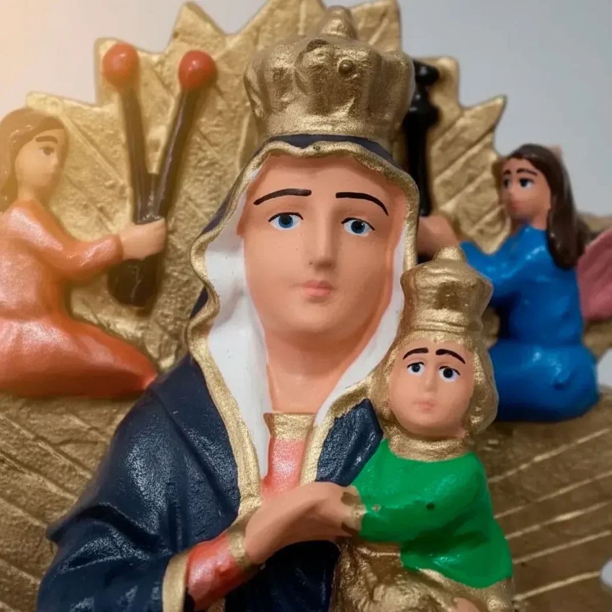 Ver imagem 2 de Imagem de Nossa Senhora do Perpétuo Socorro de Borracha Inquebrável - 20 cm