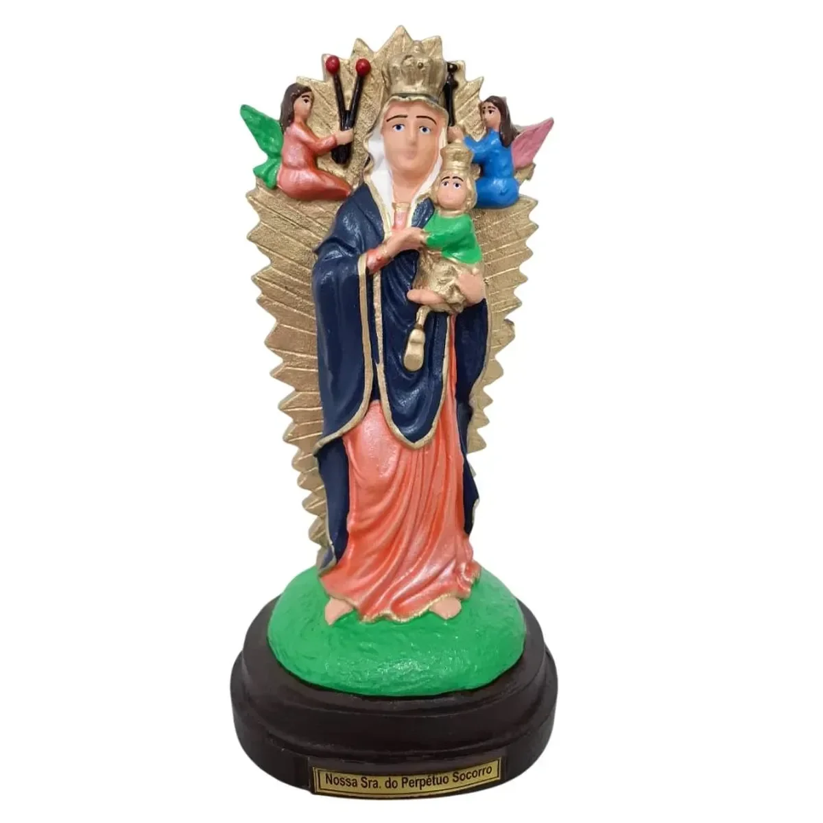 Ver imagem 1 de Imagem de Nossa Senhora do Perpétuo Socorro de Borracha Inquebrável - 20 cm