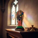 Ver imagem 3 de Imagem de Nossa Senhora do Perpétuo Socorro de Borracha Inquebrável - 20 cm