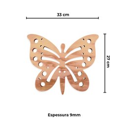 Quadro Placa Borboleta em Mdf para Pintura Jardim Decoração - 2