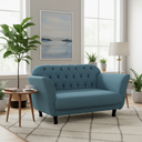 Ver imagem 1 de Namoradeira Decorativa Dália Linho Azul Marinho