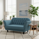 Ver imagem 2 de Namoradeira Decorativa Dália Linho Azul Marinho