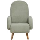 Ver imagem 3 de Poltrona de Amamentação Fixa Pés Manu Dolce D02 Bouclê Verde Oliva C-199 - Lyam Decor