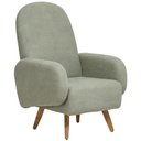 Ver imagem 1 de Poltrona de Amamentação Fixa Pés Manu Dolce D02 Bouclê Verde Oliva C-199 - Lyam Decor