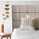 Ver imagem 2 de Kit Cabeceira + Calçadeira Baú Espanha 100cm Solteiro para Cama Box Suede Bege - Gat Magazine