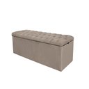 Ver imagem 5 de Kit Cabeceira + Calçadeira Baú Espanha 100cm Solteiro para Cama Box Suede Bege - Gat Magazine