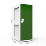 Armário de Plástico 01 Porta - Módulo Duplo - Nk 1371 Nilko Armários Verde Chave Padrão - 3