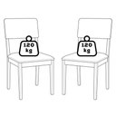 Ver imagem 4 de Kit 2 Cadeiras Estofadas Madeira Maciça 22159 Corino Kaki Ornar