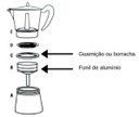 Ver imagem 6 de Cafeteira Italiana Alumínio 9 Xícaras 450ml Prata Café Cozinha 9 Xícaras