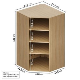 Guarda Roupa 13 Módulos 16 Portas 6 Gavetas Frame Cabecasa MadeiraMadeira   - 13
