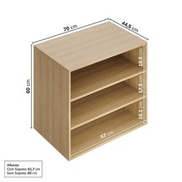 Guarda Roupa 13 Módulos 16 Portas 6 Gavetas Frame Cabecasa MadeiraMadeira   - 10
