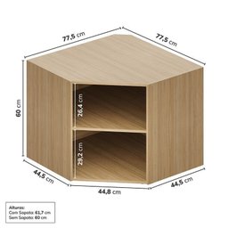 Guarda Roupa 13 Módulos 16 Portas 6 Gavetas Frame Cabecasa MadeiraMadeira   - 12