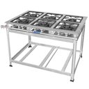 Ver imagem 1 de Fogão Industrial 6 Bocas Duplas Tradicional Inox Baixa Pressão Mr Fogões 30x30 P7