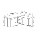 Ver imagem 3 de Mesa em L para Escritório Argentina Freijó Branco