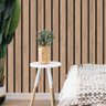 Papel de Parede Adesivo Ripas Grossas Tons Claro Madeira 3m - 2