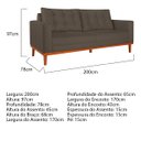 Ver imagem 4 de Sofá 2 Lugares Dubai Suede - Doce Sonho Móveis Sofá 2 Lugares Sofás Marrom