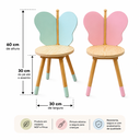 Ver imagem 2 de Cadeira Infantil Borboleta Colorida para Quarto e Brinquedoteca