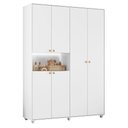 Ver imagem 7 de Berço Nacional Life 2217 com Guarda Roupa Infantil Vittoria Branco- Móveis Albatroz