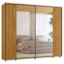 Ver imagem 1 de Guarda Roupa Casal 2 Portas Deslizante com Espelhos Dali 278 Cm Cumaru Madetec
