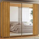 Ver imagem 2 de Guarda Roupa Casal 2 Portas Deslizante com Espelhos Dali 278 Cm Cumaru Madetec