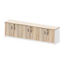 Ver imagem 2 de Armário Baixo Escritório 6 Portas 2,60m com Chave e 3 Prateleiras 100% MDF F5 Office Cor:Macadâ