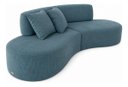 Ver imagem 4 de Sofá e Puff Orgânico Virginia 300cm Sala Suede:Azul-Royal