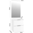 Ver imagem 2 de Gabinete para Banheiro com Cuba e Espelheira 60cm Pietra 